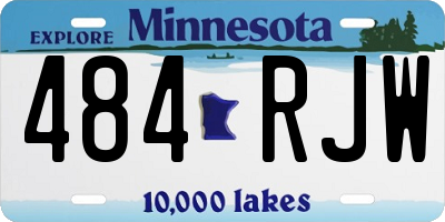 MN license plate 484RJW