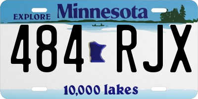 MN license plate 484RJX