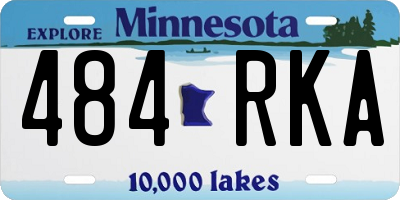 MN license plate 484RKA