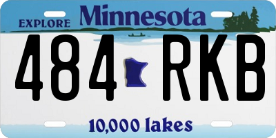 MN license plate 484RKB
