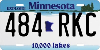 MN license plate 484RKC