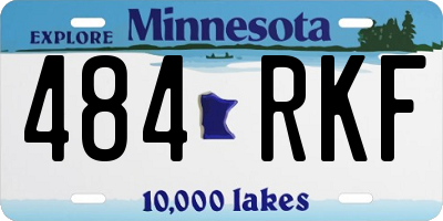 MN license plate 484RKF