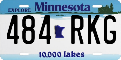 MN license plate 484RKG