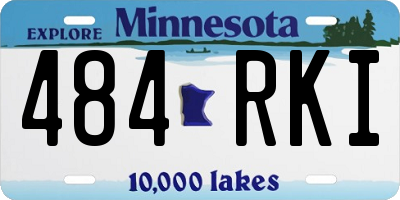 MN license plate 484RKI