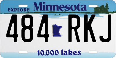 MN license plate 484RKJ