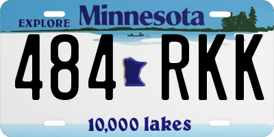 MN license plate 484RKK