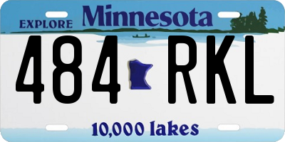 MN license plate 484RKL