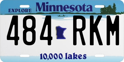 MN license plate 484RKM