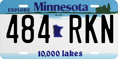 MN license plate 484RKN