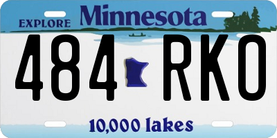 MN license plate 484RKO