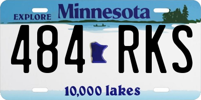 MN license plate 484RKS
