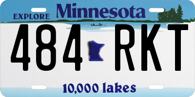 MN license plate 484RKT