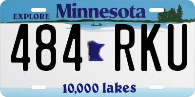 MN license plate 484RKU