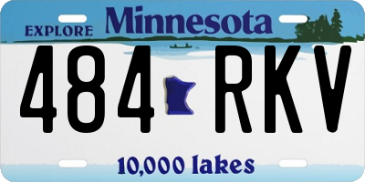MN license plate 484RKV