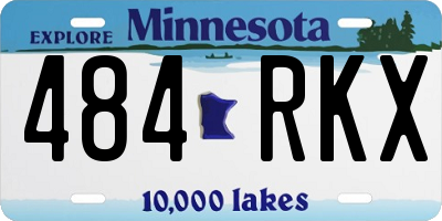 MN license plate 484RKX