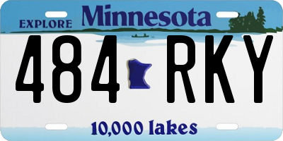 MN license plate 484RKY