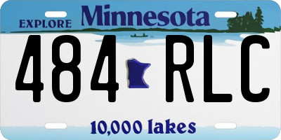 MN license plate 484RLC