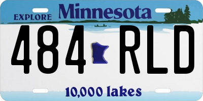 MN license plate 484RLD