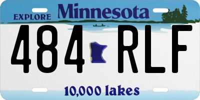 MN license plate 484RLF