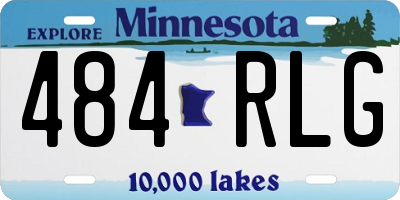 MN license plate 484RLG