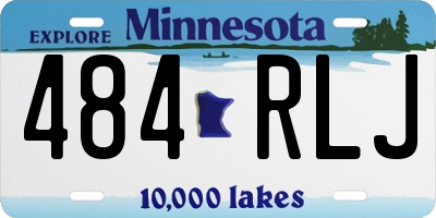 MN license plate 484RLJ