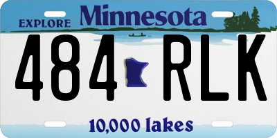 MN license plate 484RLK