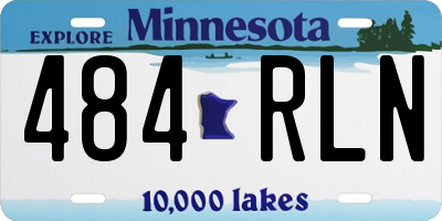 MN license plate 484RLN