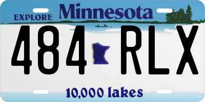 MN license plate 484RLX