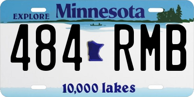 MN license plate 484RMB