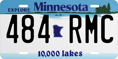 MN license plate 484RMC