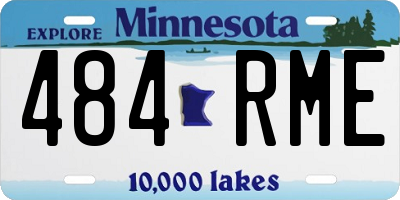 MN license plate 484RME
