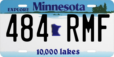 MN license plate 484RMF