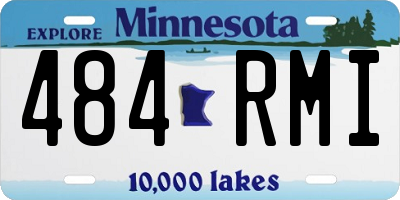 MN license plate 484RMI