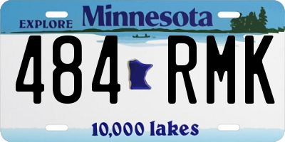 MN license plate 484RMK