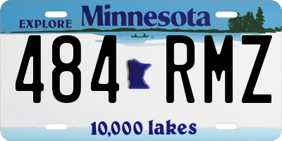 MN license plate 484RMZ