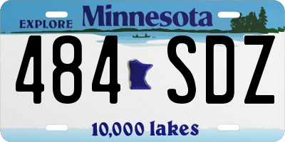 MN license plate 484SDZ