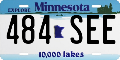MN license plate 484SEE