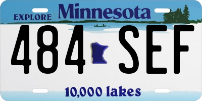 MN license plate 484SEF