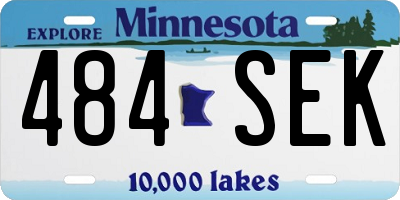 MN license plate 484SEK