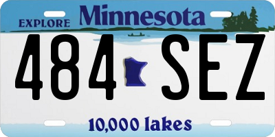 MN license plate 484SEZ
