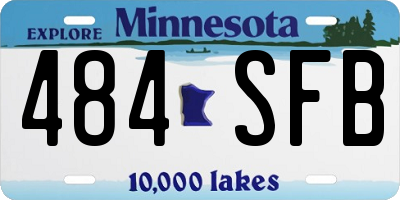 MN license plate 484SFB