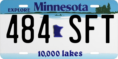 MN license plate 484SFT