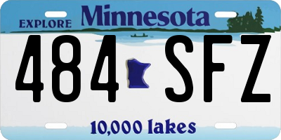 MN license plate 484SFZ