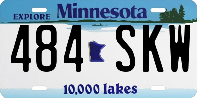 MN license plate 484SKW