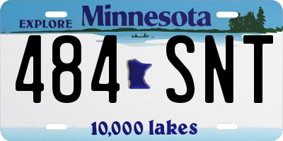 MN license plate 484SNT