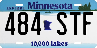 MN license plate 484STF