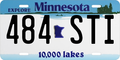 MN license plate 484STI