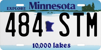 MN license plate 484STM