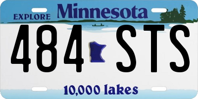 MN license plate 484STS