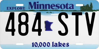 MN license plate 484STV